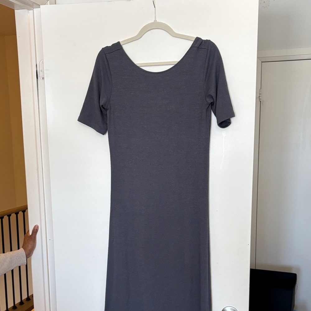 Wilfred Charcoal Midi Dress